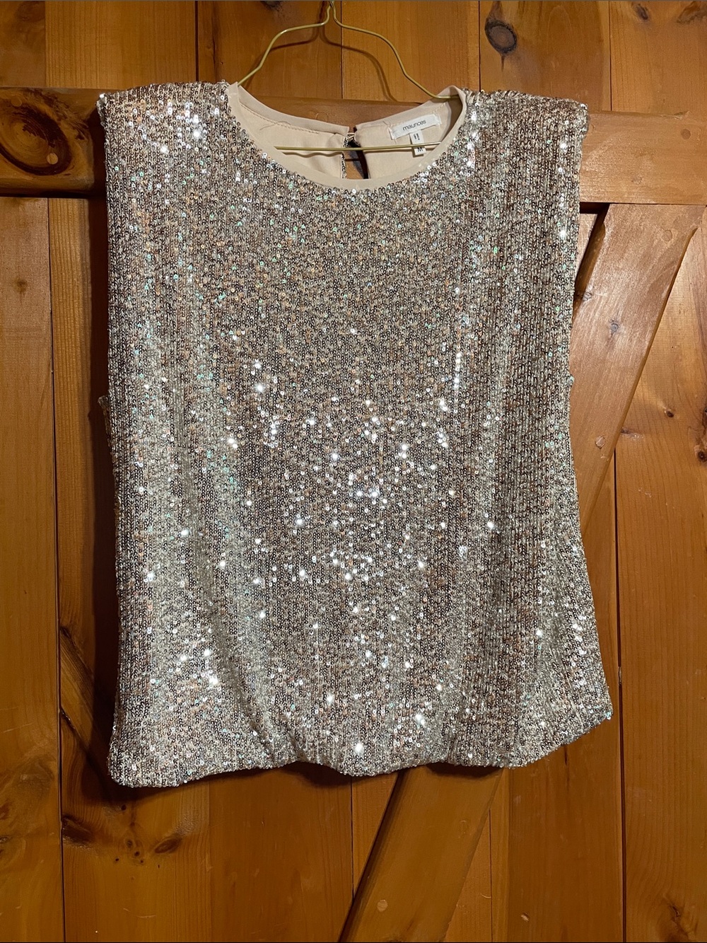 Maurices Silver Sequin Camisole